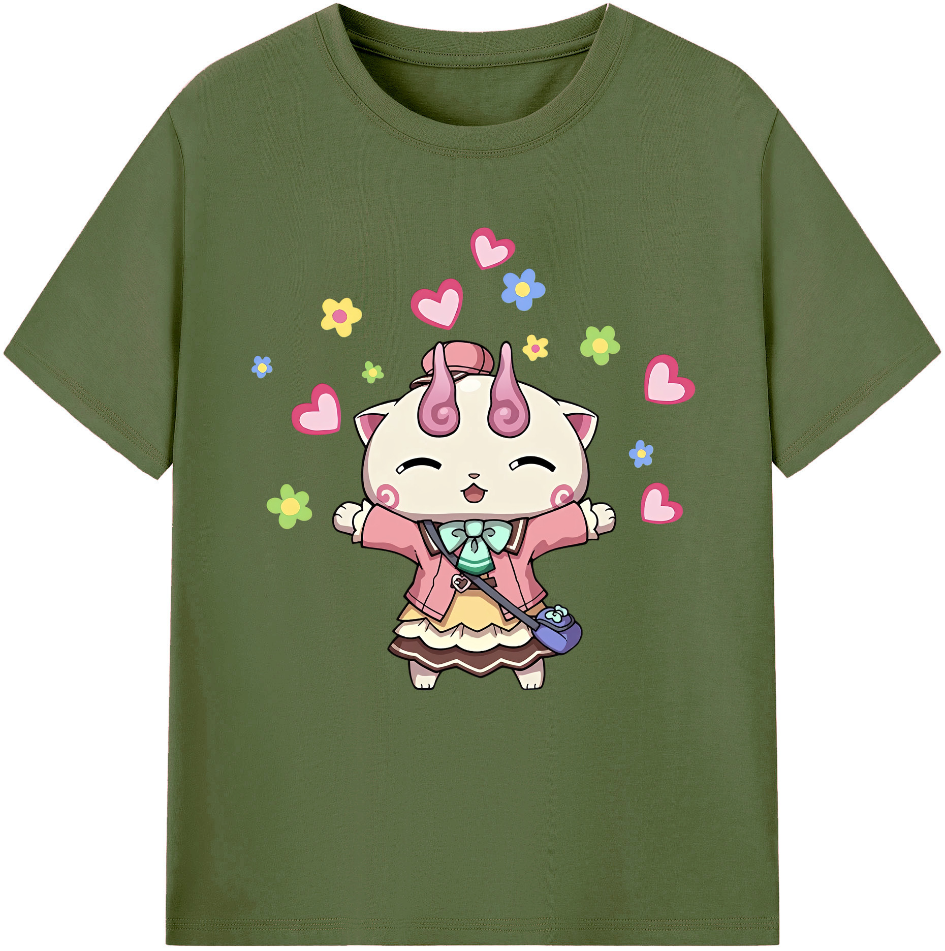 （画像用） 妖怪ウォッチ Yo-kai Watch 綿100％半袖Tシャツ（フロントプリント）